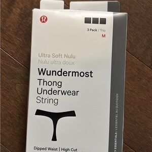 lululemon athletica Black Wundermost Thong - 3 Pack